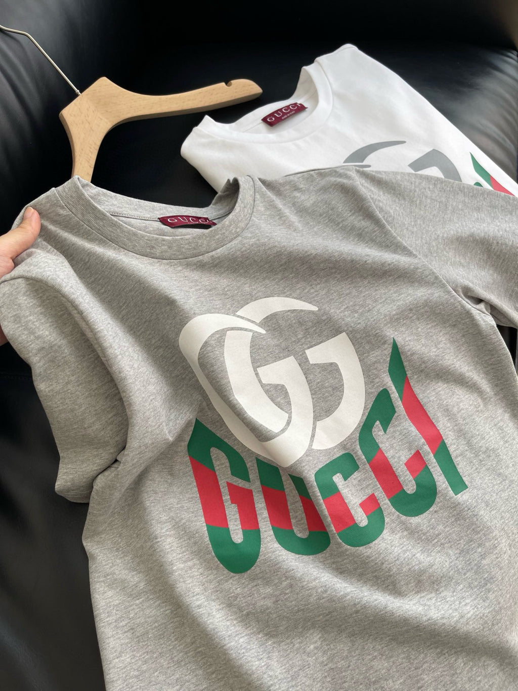 Gucci Men's Summer Monogram Printed Round Neck Cotton Short Sleeve T-Shirt #76681