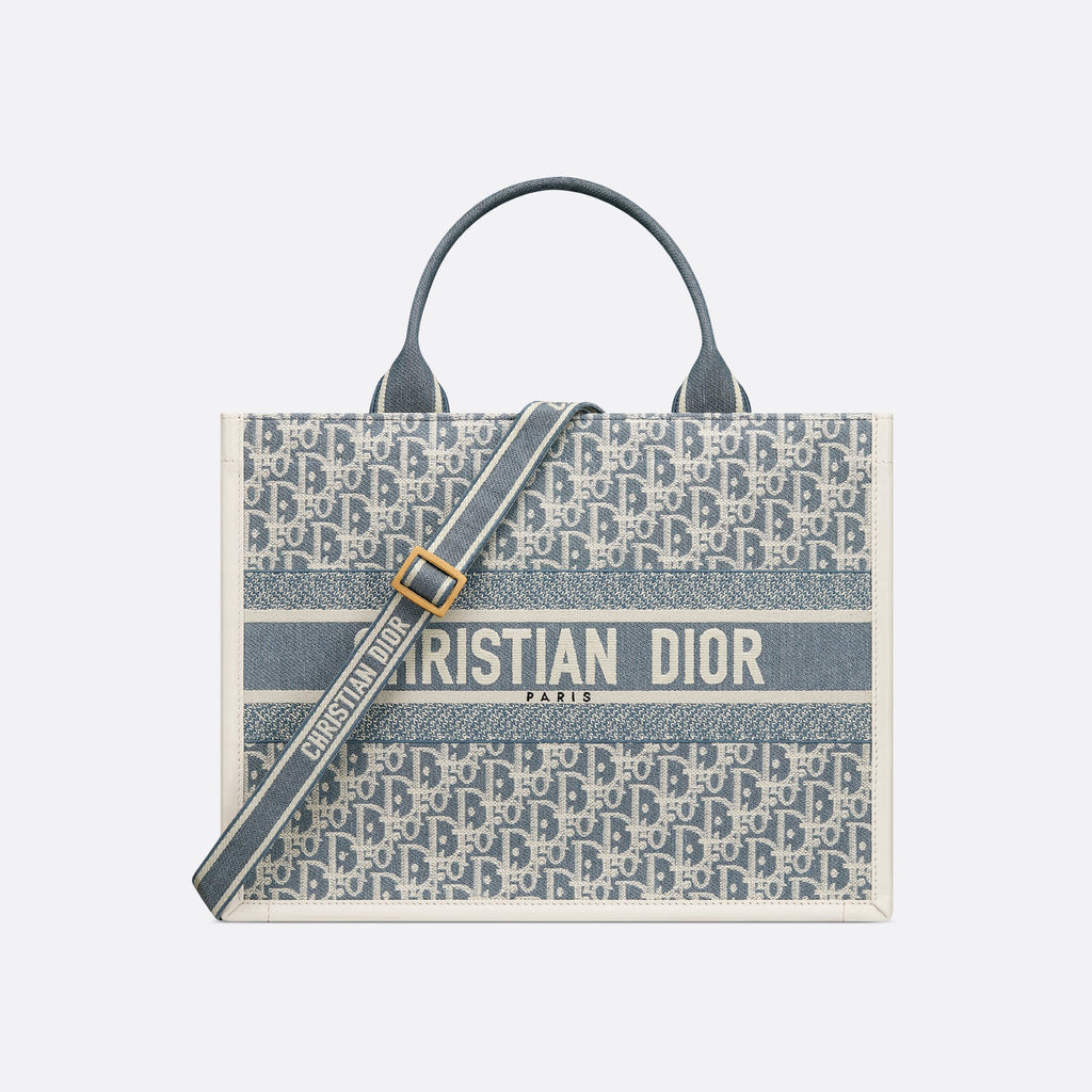 Dior Book Tote Women's Removable Shoulder Strap Classic Letter Embroidery Cotton Tote Bag Shopping Handbag Shoulder Bags #76876