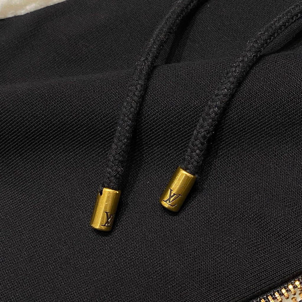 Louis Vuitton Men's And Women's Fall/winter Casual Fashion Hooded Zipper Jacket  Reversible Sleeveless Vest With Shield Logo And Fleece Lined Vest Jacket #79261