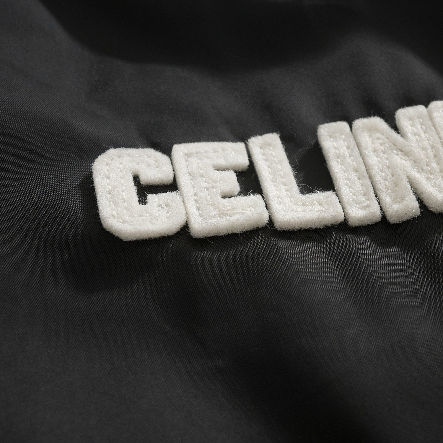 Celine Men's Spring/Fall Logo Single-Breasted Solid-Color Striped Collar Casual Loose-Fit Baseball Jacket Long-Sleeve Cotton Jacket #81534