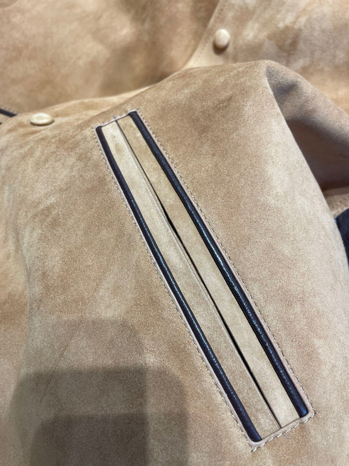 Berluti Suede Leather Patchwork Varsity Jacket #96481