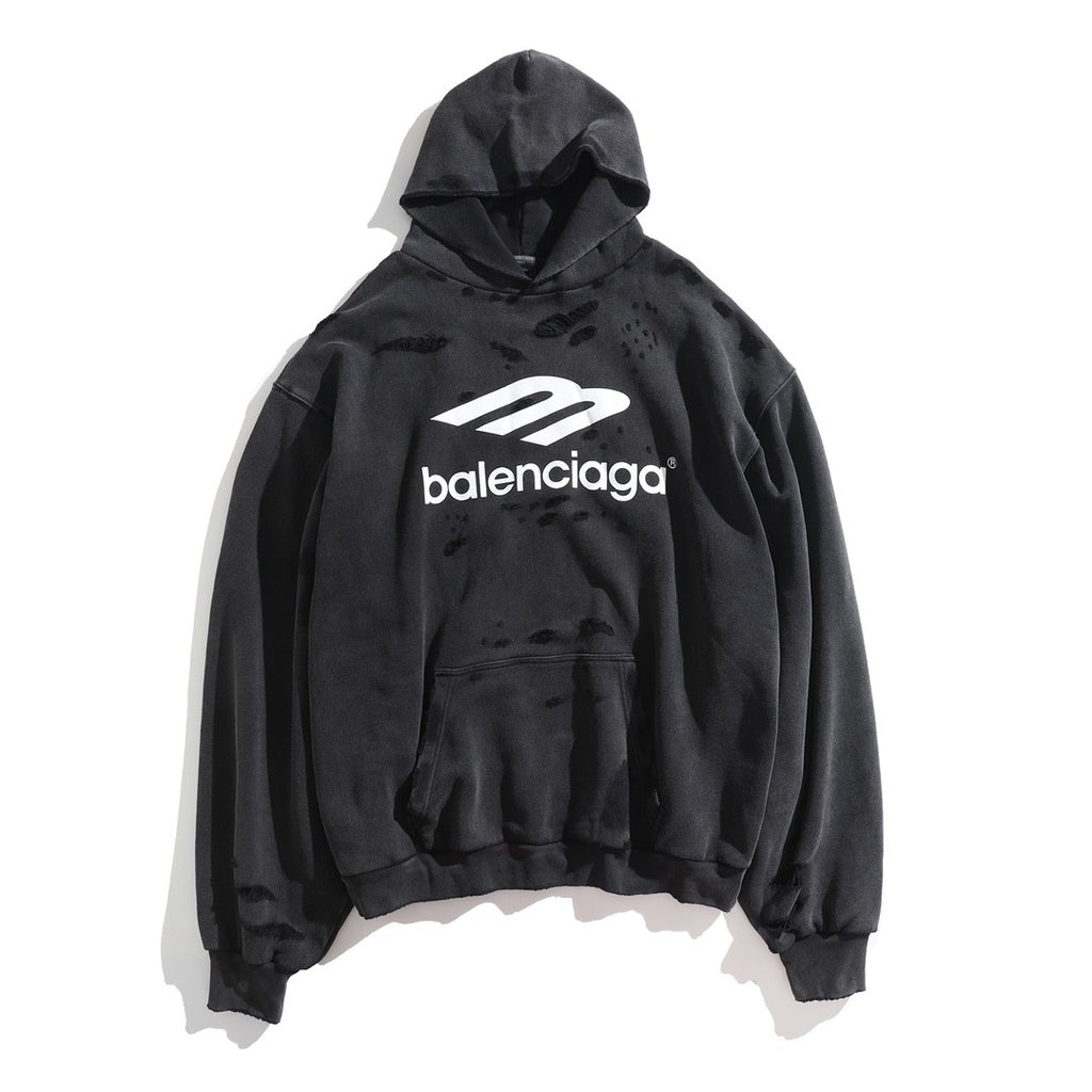 Balenciaga Men's And Women's Spring/Fall Fashion Casual Solid Color Letter Print Hooded Zipper and Hooded Pullover Long Sleeve Sweatshirt Jacket #78935