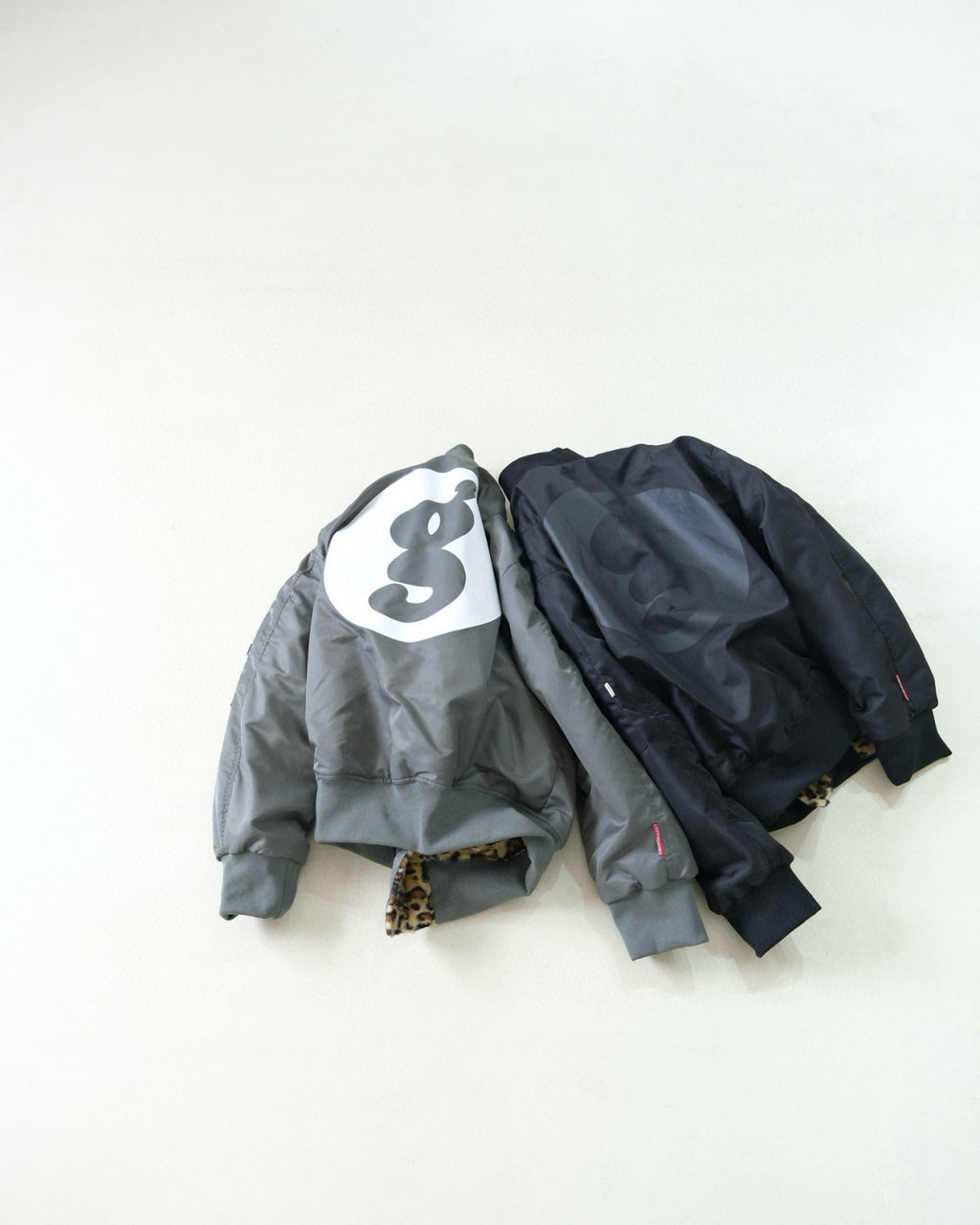 Supreme Men's Fall/Winter Fashion Casual High-Neck Zipper Leopard Print Faux Suede Nylon Fabric Air Force Jacket #79527
