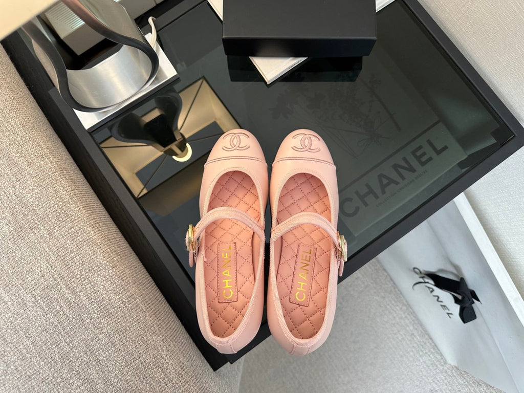 Chanel Women's Spring/Fall Fashion Classic Round Toe Slip On Solid Color Chunky Heel Buckle Mary Jane Shoes Casual Shoes #79251