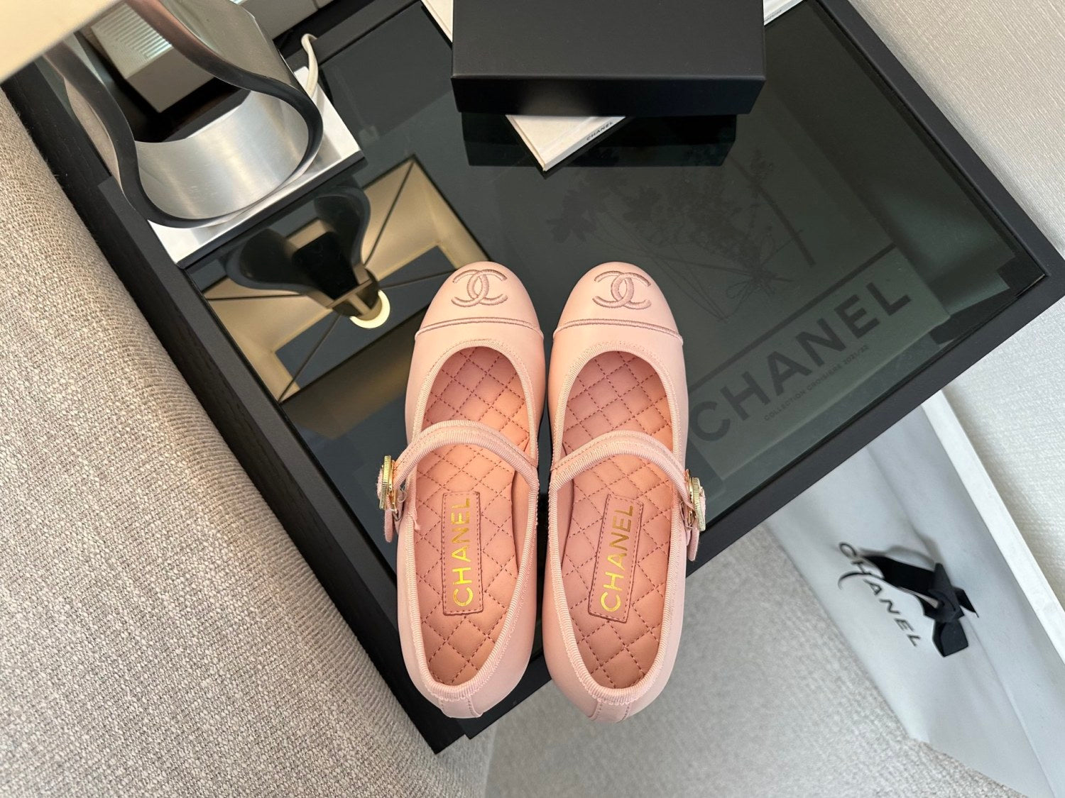 Chanel Women's Spring/Fall Fashion Classic Round Toe Slip On Solid Color Chunky Heel Buckle Mary Jane Shoes Casual Shoes #79251