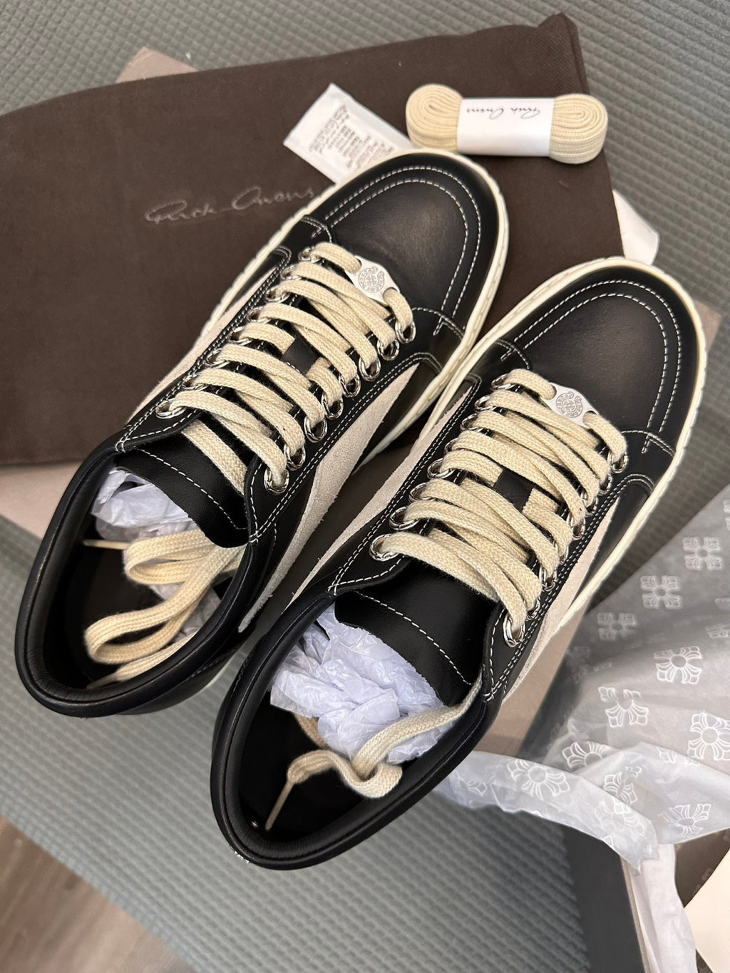 Rick Owens x Chrome Hearts Low Top Casual Shoes #336915