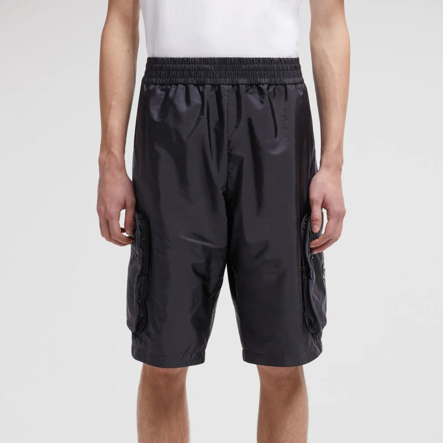 Moncler x Mercedes-Benz By Men's Summer Solid Color Nylon Foldable Storage Shorts #76575