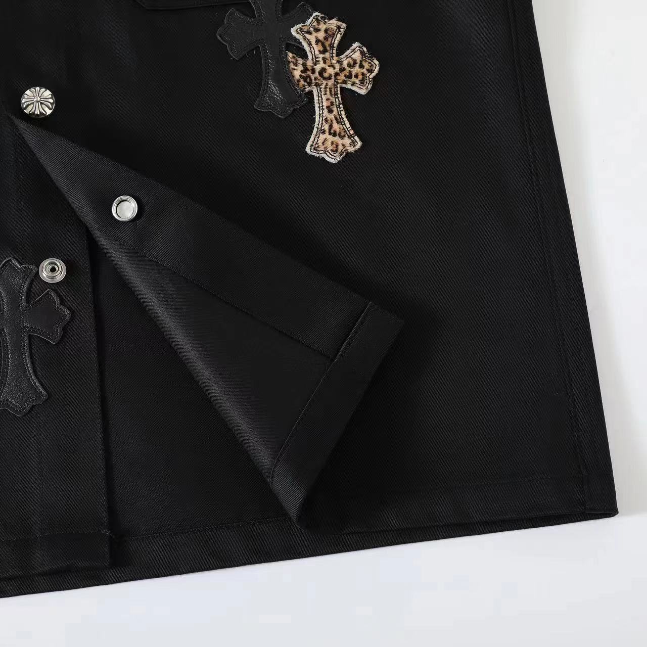 Chrome Hearts Men's Spring/Fall Fashion Casual Collared Single-Breasted Solid-Color Shirt Jacket with Loose-Fit Waist-Tie Workwear Pants Suit Set #78853