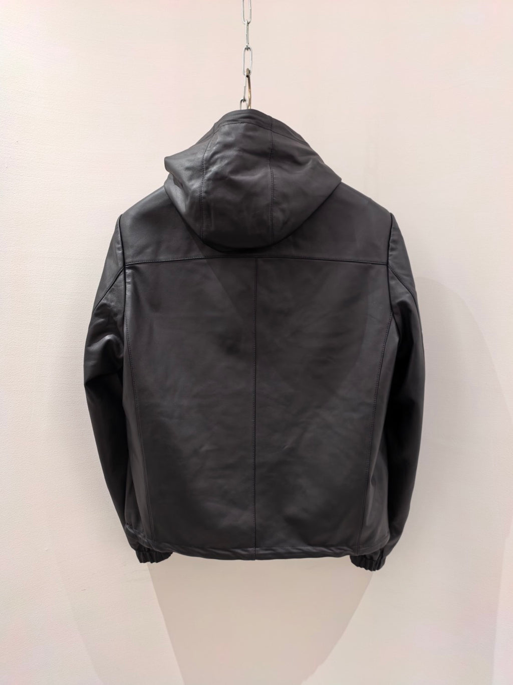Prada Men's Autumn/Winter Solid Color Reversible Nappa Leather and Re-Nylon Waistcoat Jacket #77778