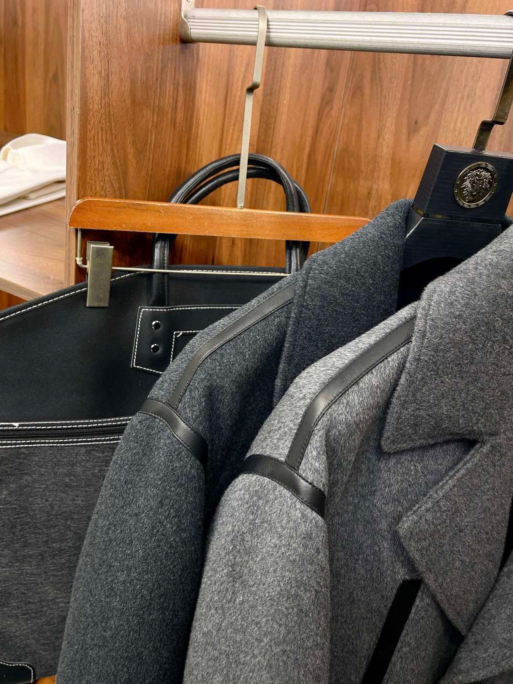 Dior Men's Autumn And Winter Cashmere Blend Medium-Length Colorblocking Long-Sleeved Tweed Coat Jacket Ngvp #9487
