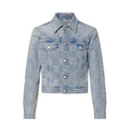 Louis Vuitton Men's Fall And Winter Mto Embellished Damier Denim Jacket Checkerboard Checkered Jacket With Diamonds Fashionable Versatile Jacket Ngvp #9126