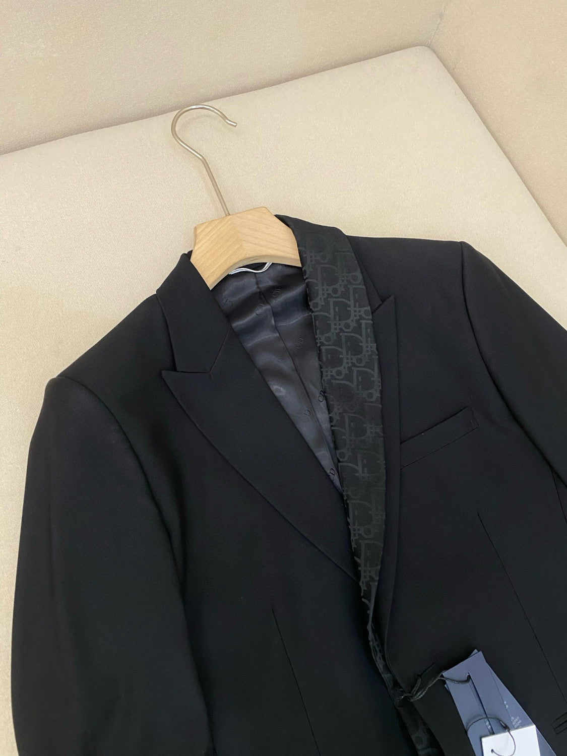 Dior Men's Autumn/Winter Solid Color Classic Lapel Single-Breasted Wool Twill Fabric Twill Print Casual Long Pants Blazer Jacket Suit Set #78244