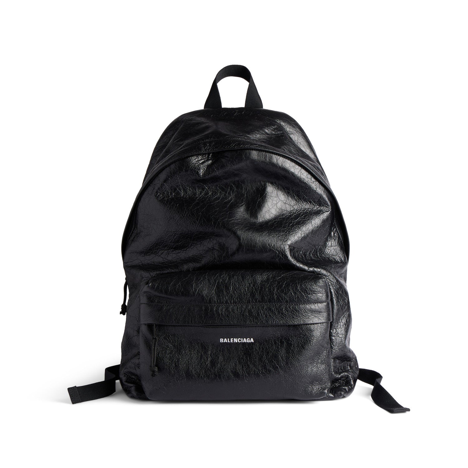 Balenciaga Explorer Men's Solid Color Letter Print Oil Wax Leather Book Bag Backpack Bags #77327