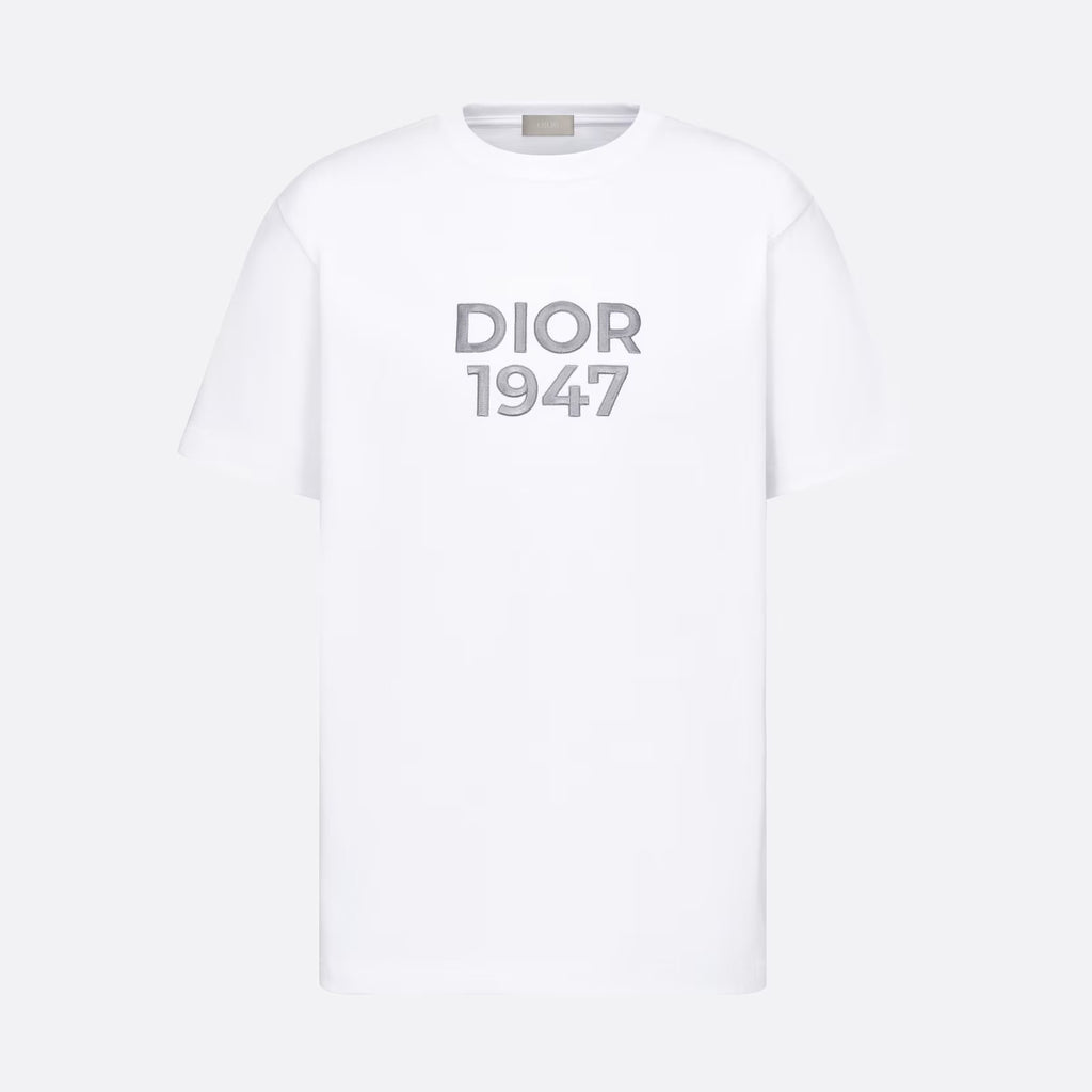 Dior Men's Summer Embroidered Logo Solid Color Round Neck Cotton Short Sleeve T-Shirt #97978