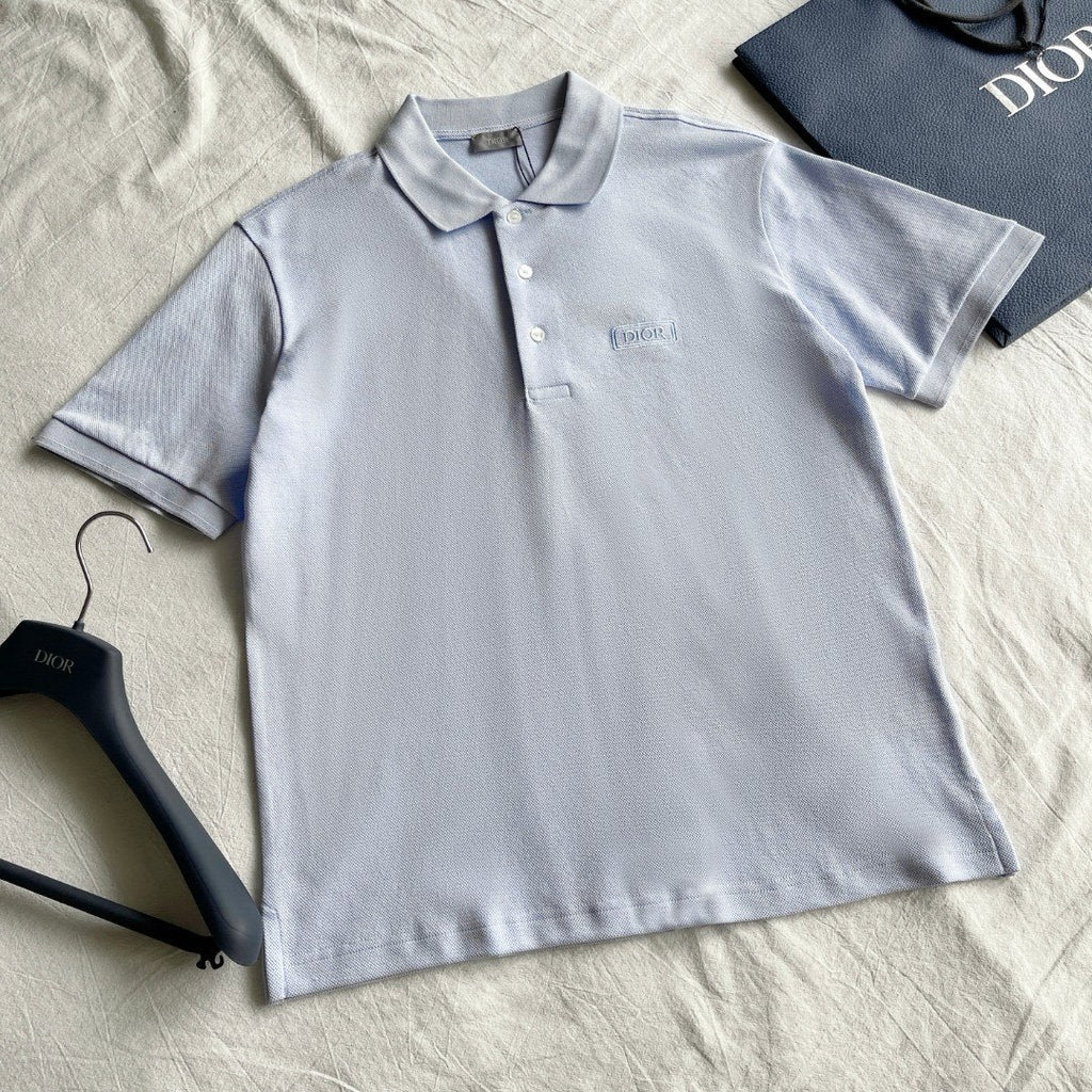 Dior Men's Summer Solid Color Logo Letter Embroidered Polo Shirt Short Sleeve T-Shirt #99612