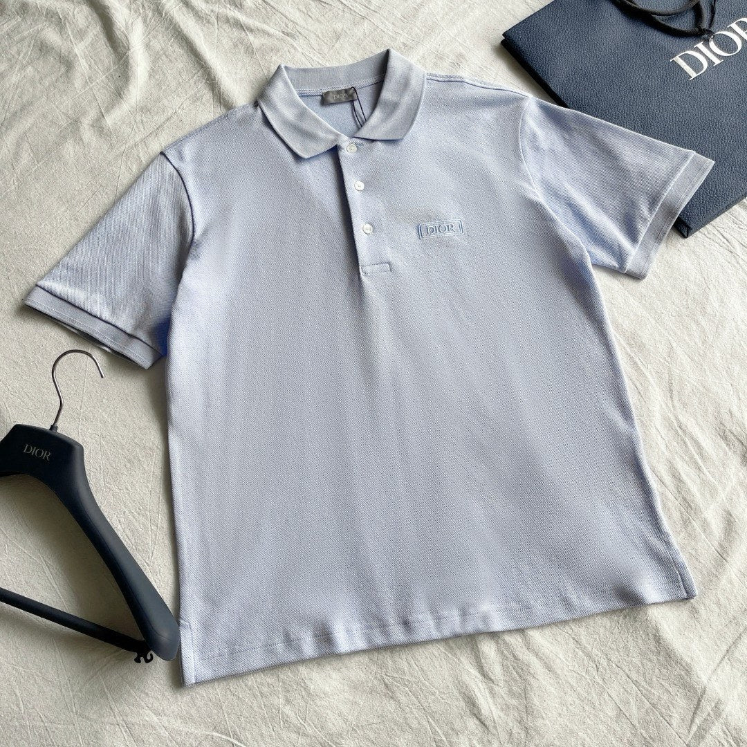 Dior Men's Summer Solid Color Logo Letter Embroidered Polo Shirt Short Sleeve T-Shirt #99612