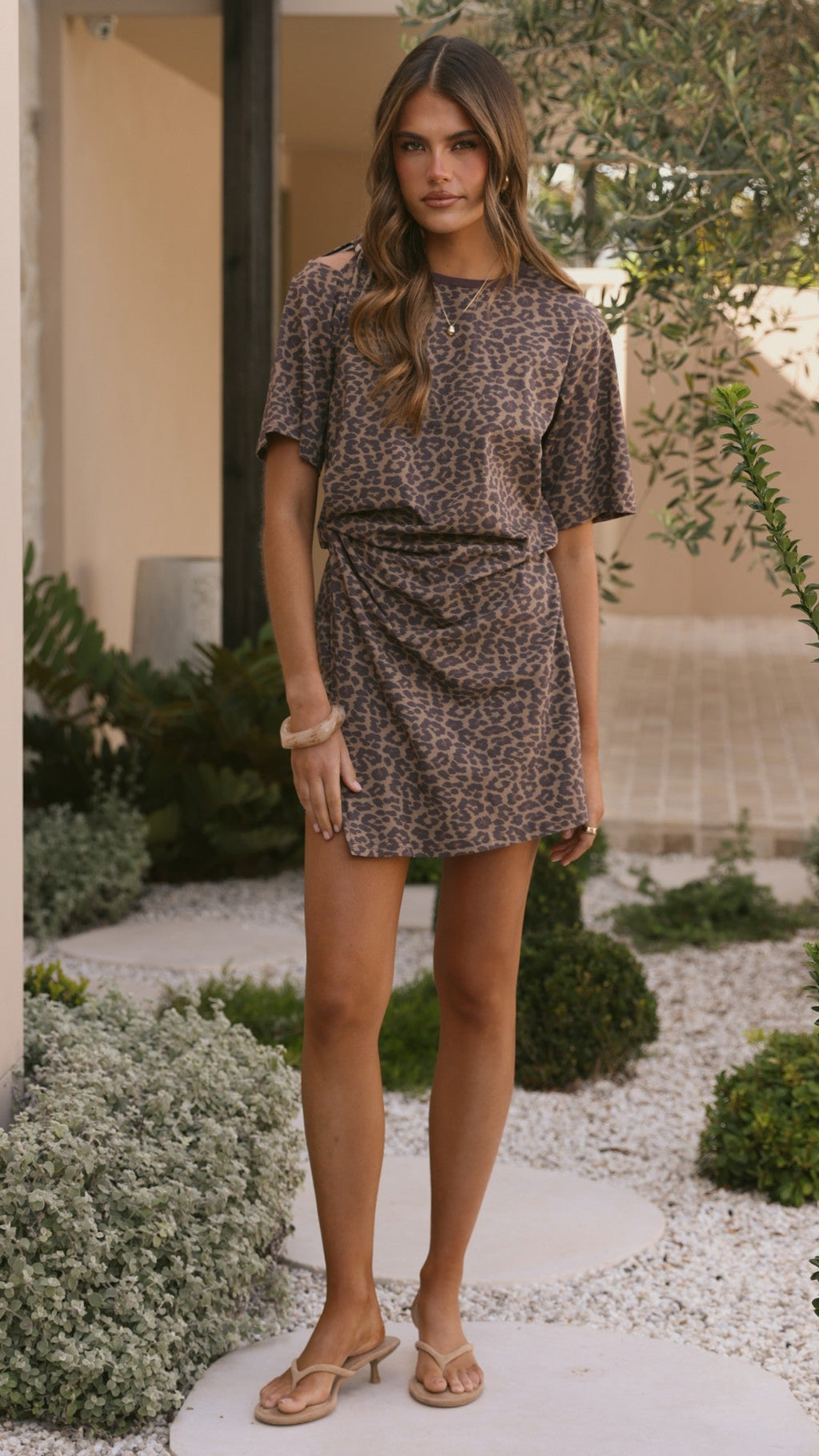 Ravina Mini Dress - Leopard Print