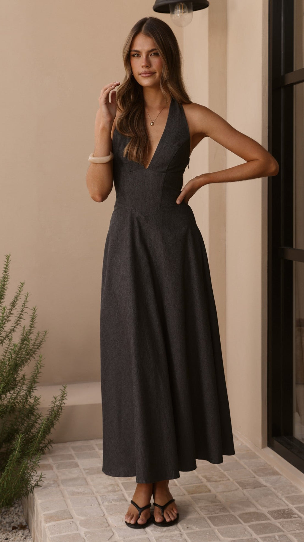 Skye Maxi Dress - Steel Grey