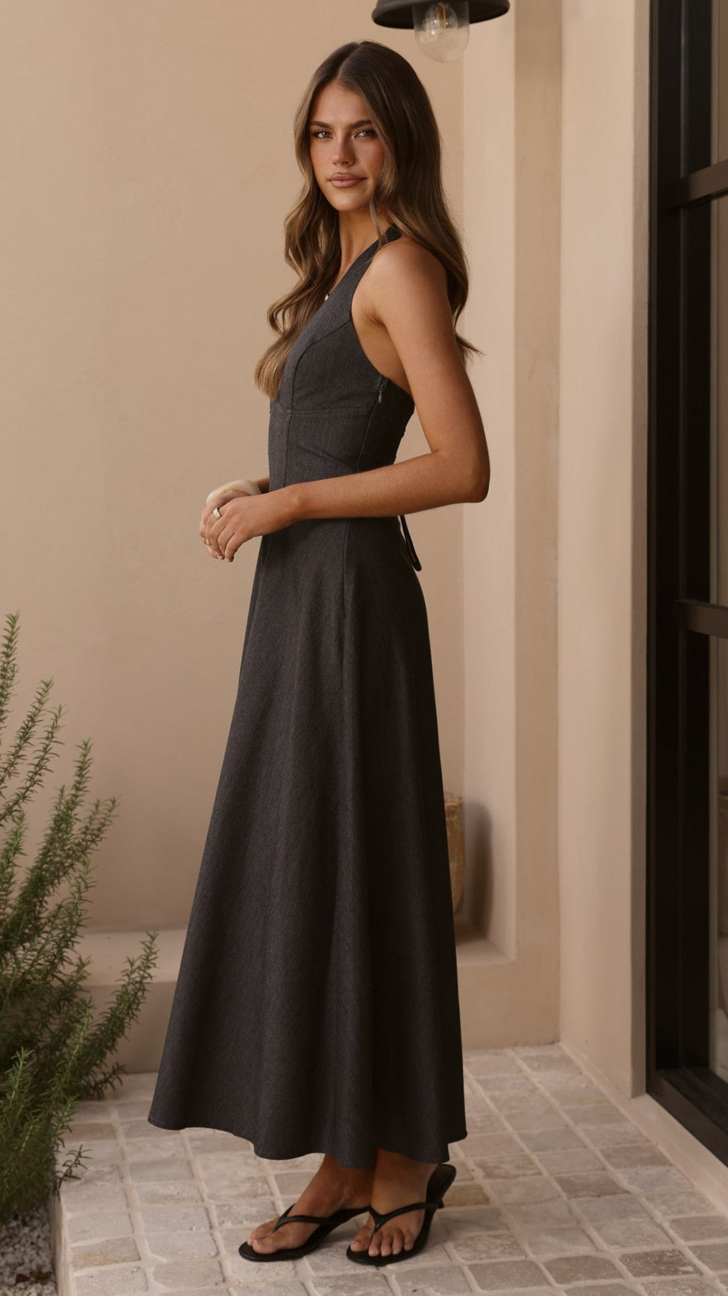Skye Maxi Dress - Steel Grey