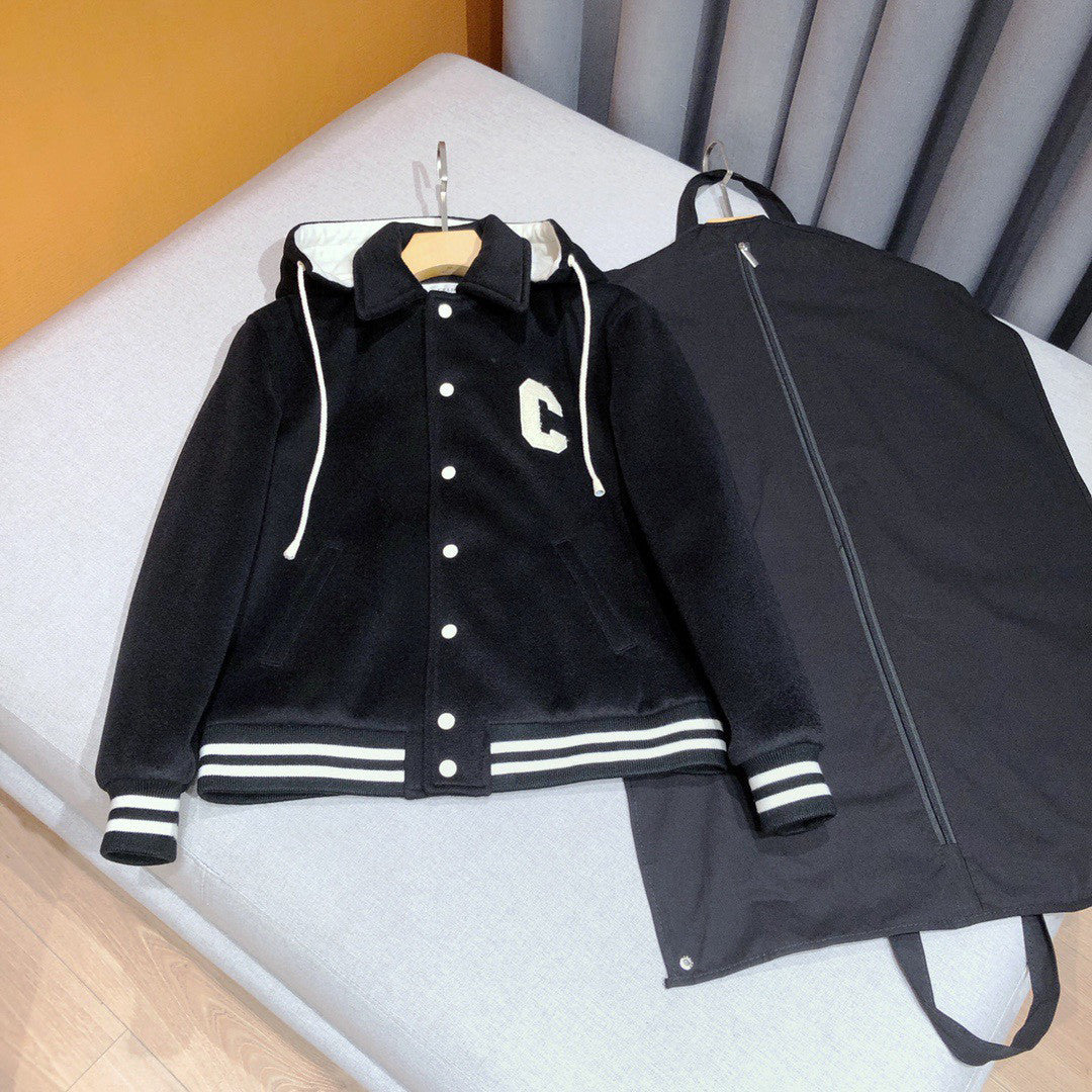 Celine Hooded Baseball Jacket #96113