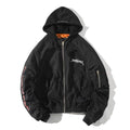 Vetements Men's Fall And Winter Black Embroidered Cotton Long Sleeve Loose Down Jacket Ngvp #6926