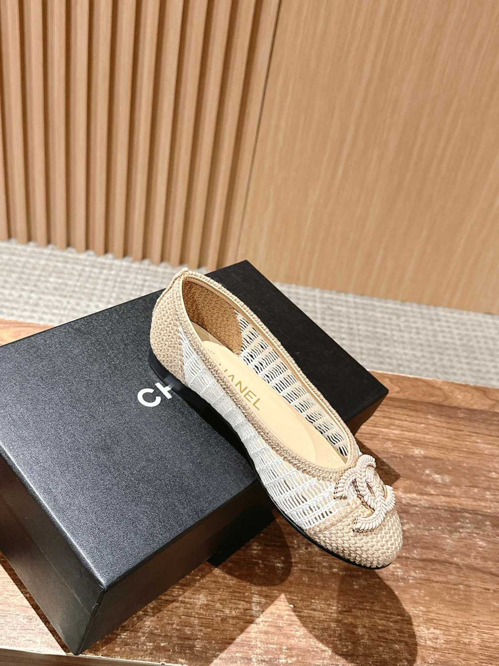 Chanel Women's Summer Solid Colour Mesh Ballet Flat Simple Dance Shoes #76748