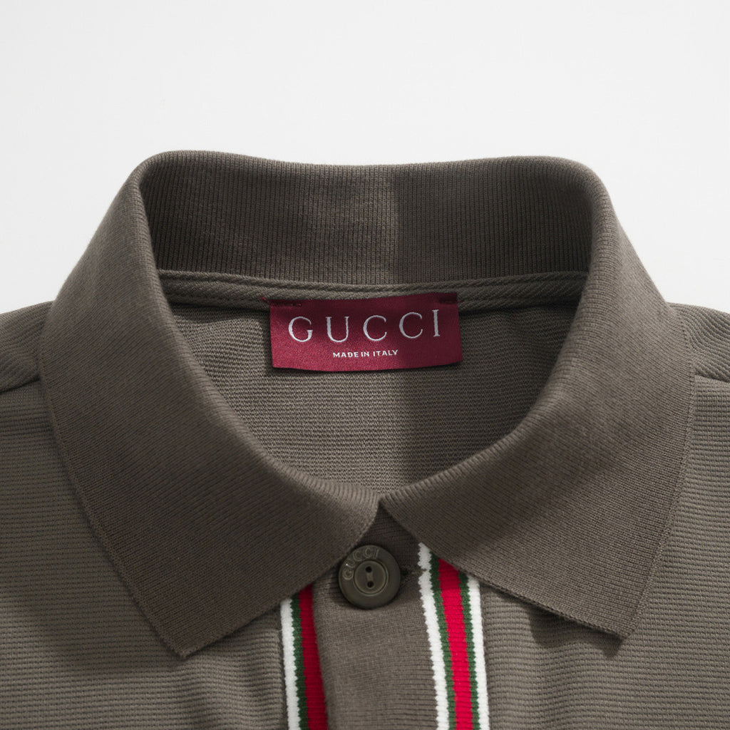 Gucci Cotton Piquet Polo Shirt With Embroidery #377961