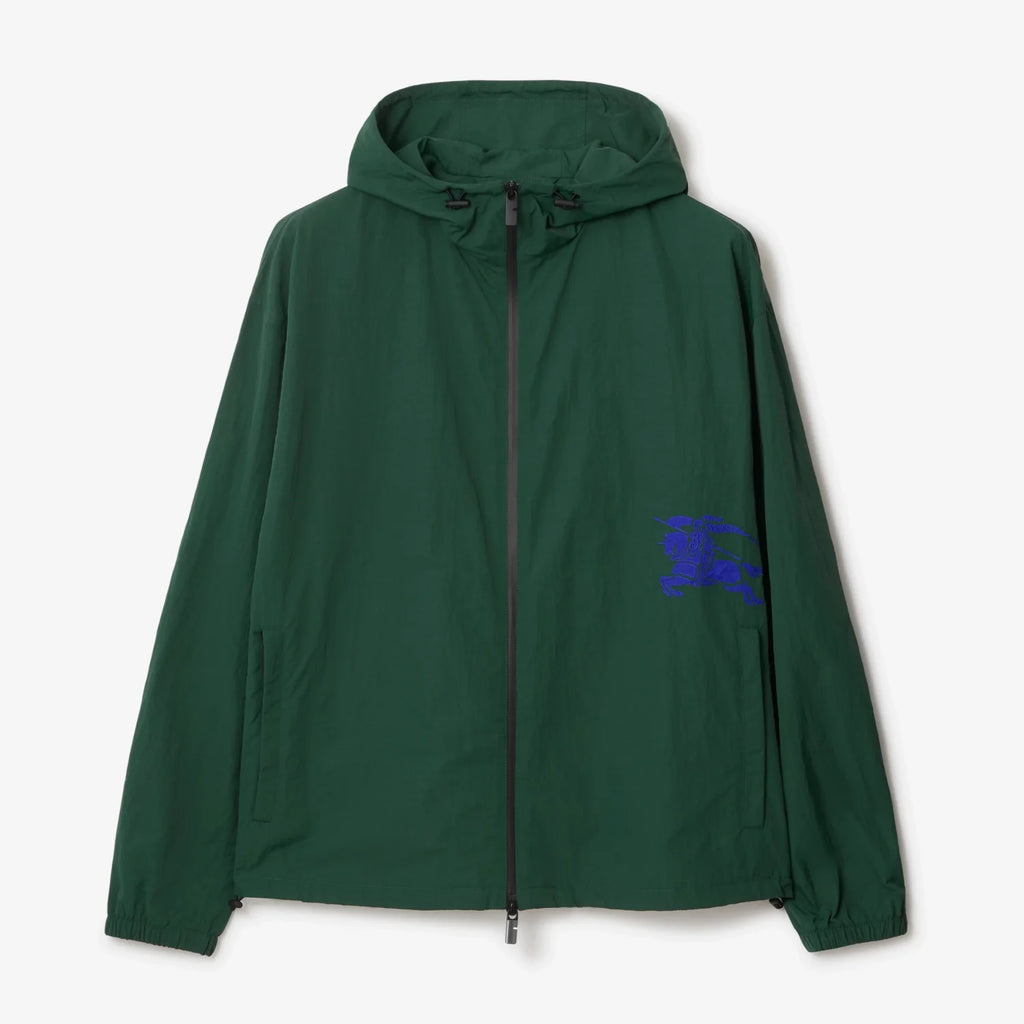 Burberry Men's Spring and Autumn Solid Color Logo Printed Hooded Zipper Long Sleeve Jacket #72149
