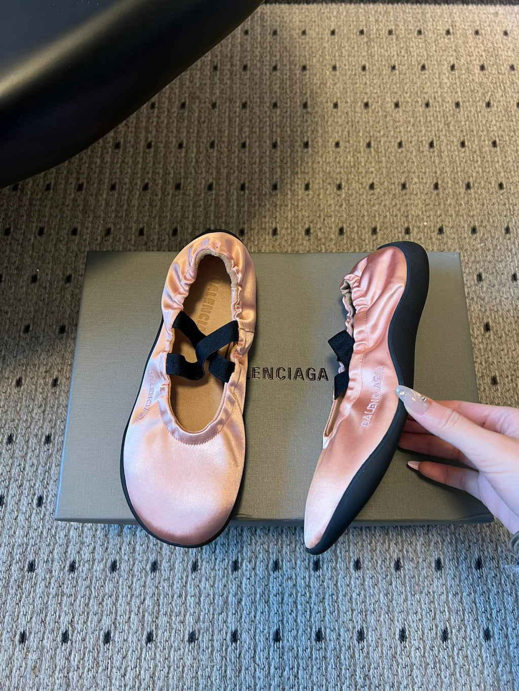 Balenciaga Women s Shibuya Flat Ballerina in Pink  #336099