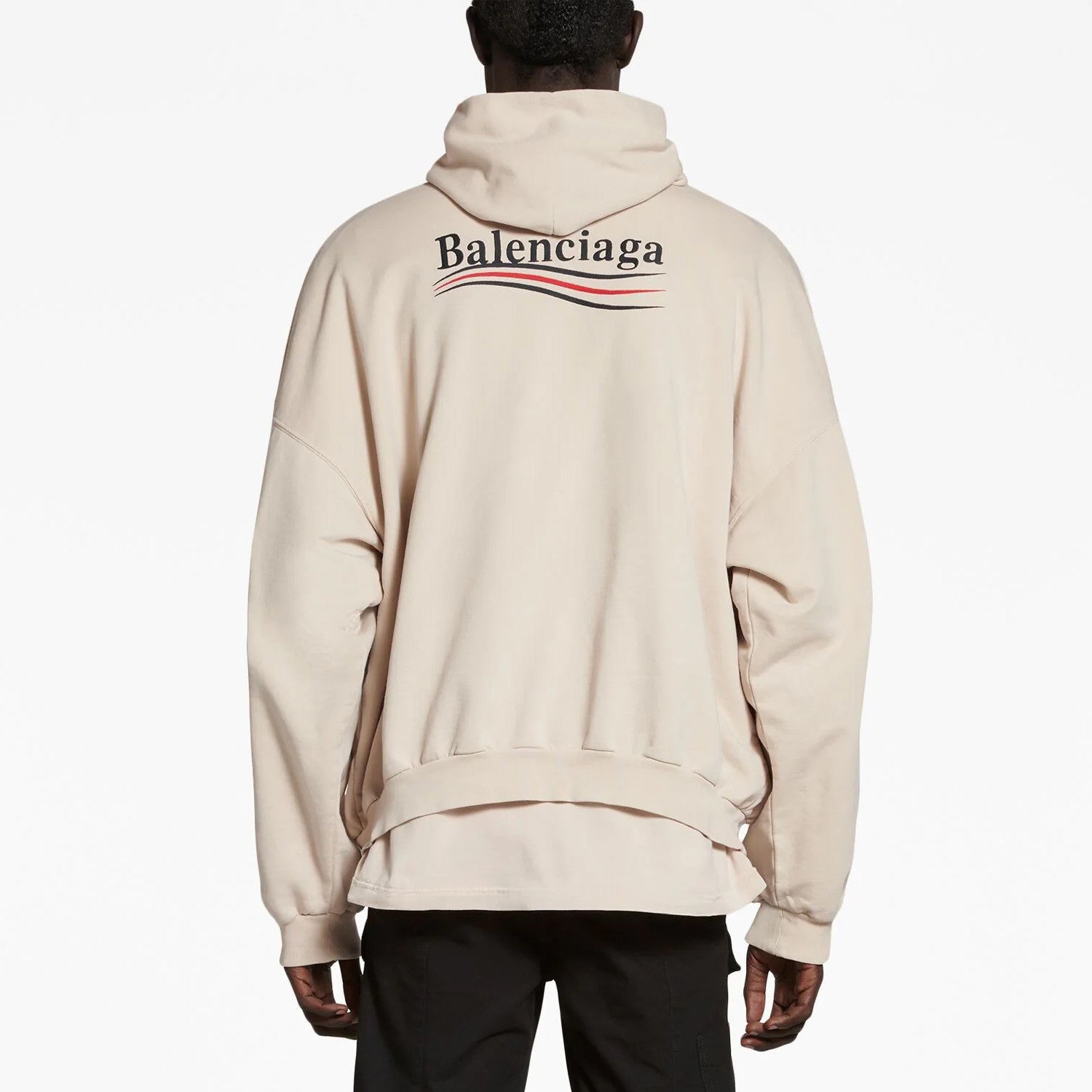 Balenciaga Men's And Women's Spring And Fall Embroidered Letters Logo Solid Color Cotton Hooded Sweatshirt #73374