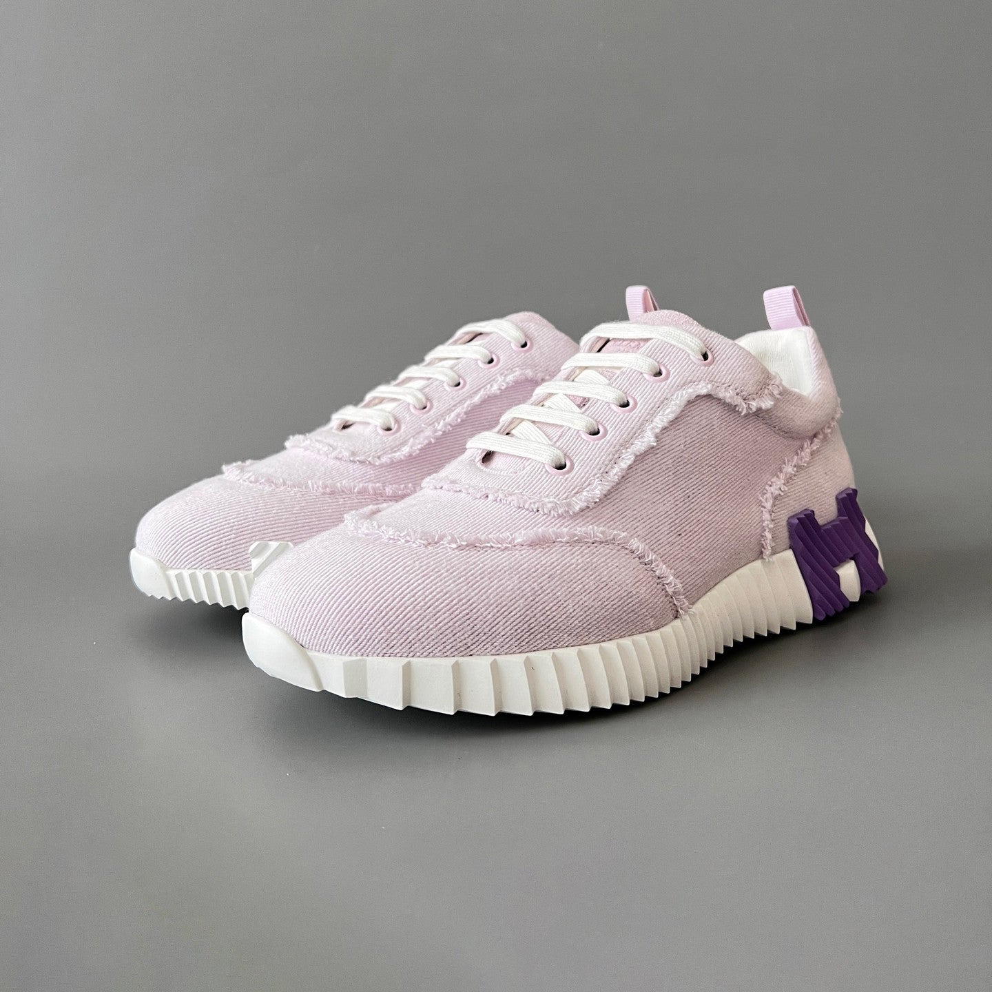 Hermes Bouncing Men's And Women's Spring/Summer Fashion Casual Round Toe Lace Up Low Top Canvas Casual Shoes #78411