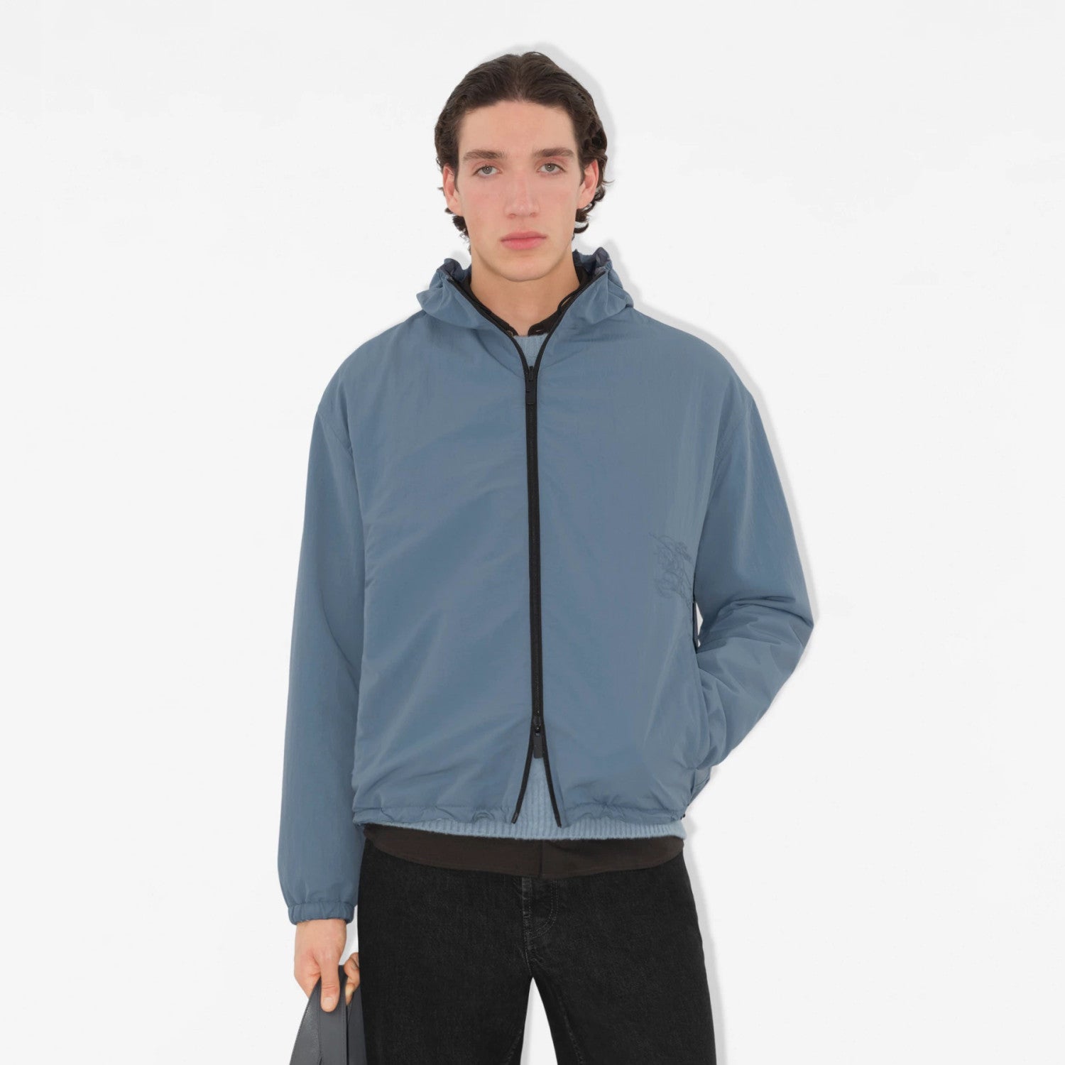 Burberry Men's Spring/Summer Casual Reversible Checkered Long-sleeved Hooded Drawstring Zipper Jacket #78314