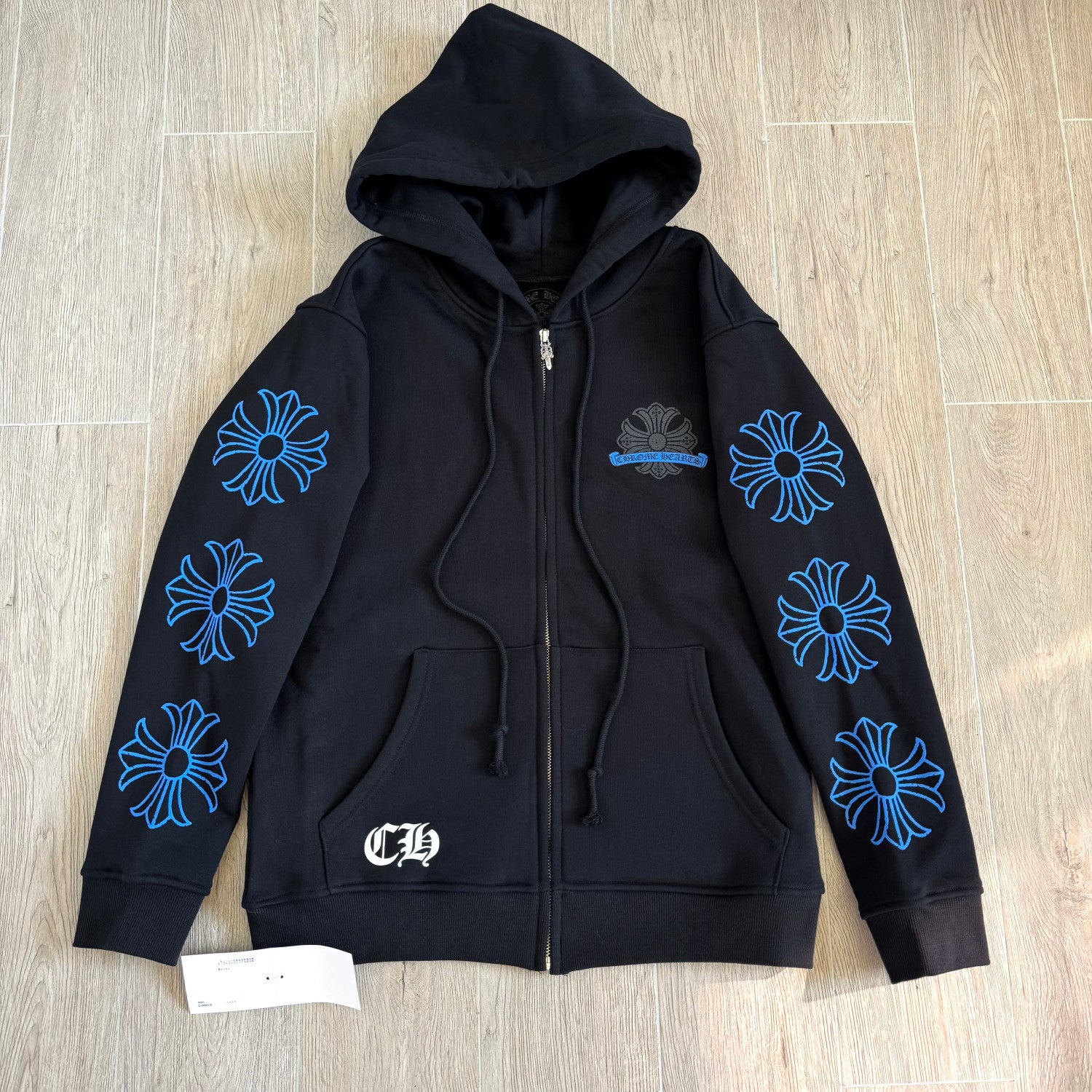 Chrome Hearts Blue Cracked Print Sweatshirt #334014