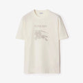 Burberry 26SS Men's and Women's Solid Color T-shirt With Embroidered Logo and Word Art Graffiti #333415