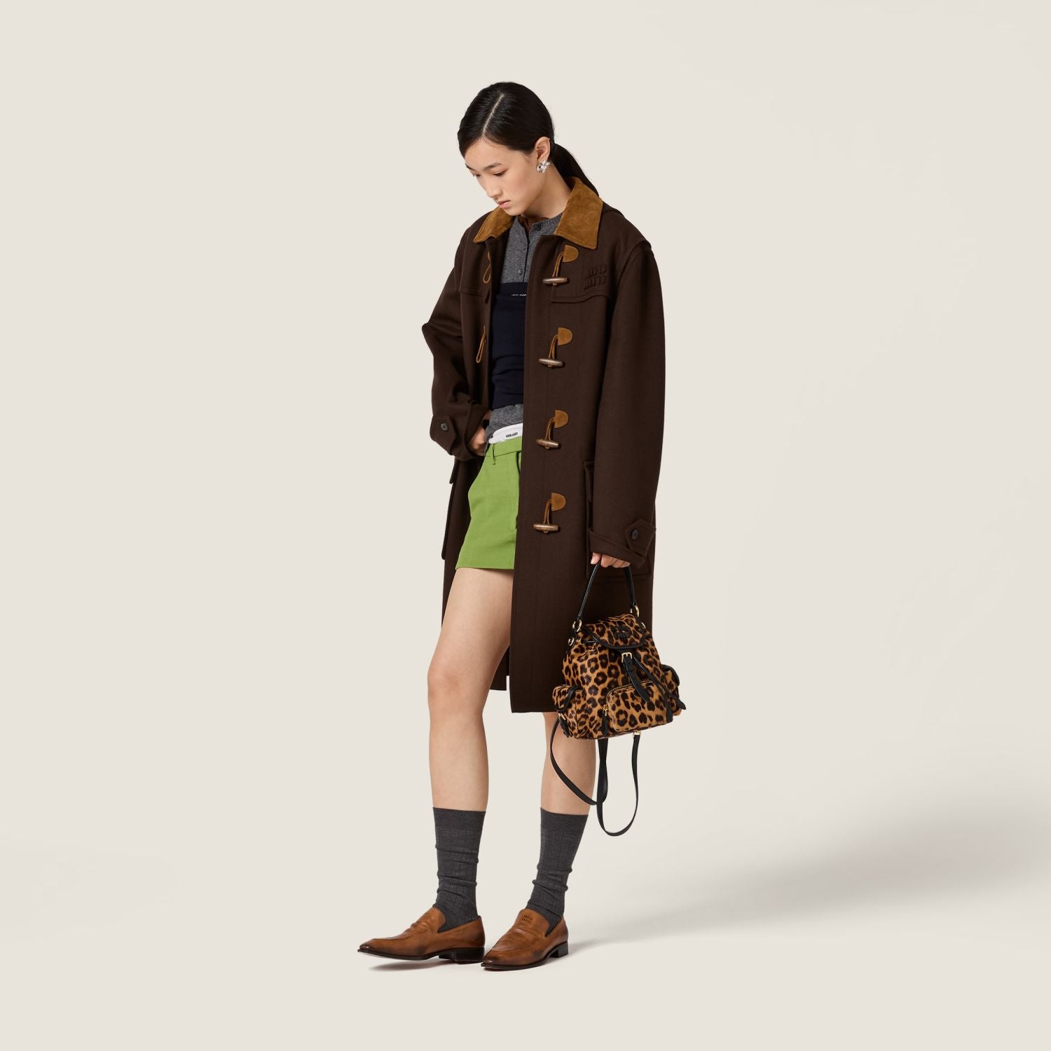 MiuMiu Honey Printed Leather Backpack #334714
