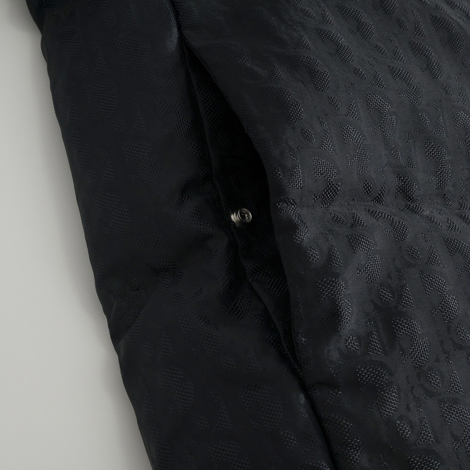 Dior Men's Fall And Winter Black Dark Logo Print Lapel Single Breasted Long Sleeved Puffer Down Jacket #74317