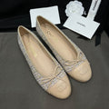 Chanel Women's Four Seasons Simple Solid Color Single Shoes Ballet Shoes Retro Calfskin Flat Shoes Round Head Casual Shoes #77859
