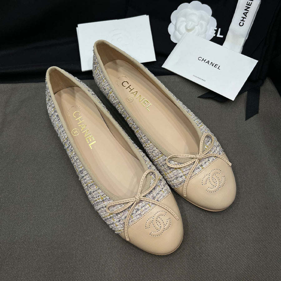 Chanel Women's Four Seasons Simple Solid Color Single Shoes Ballet Shoes Retro Calfskin Flat Shoes Round Head Casual Shoes #77859