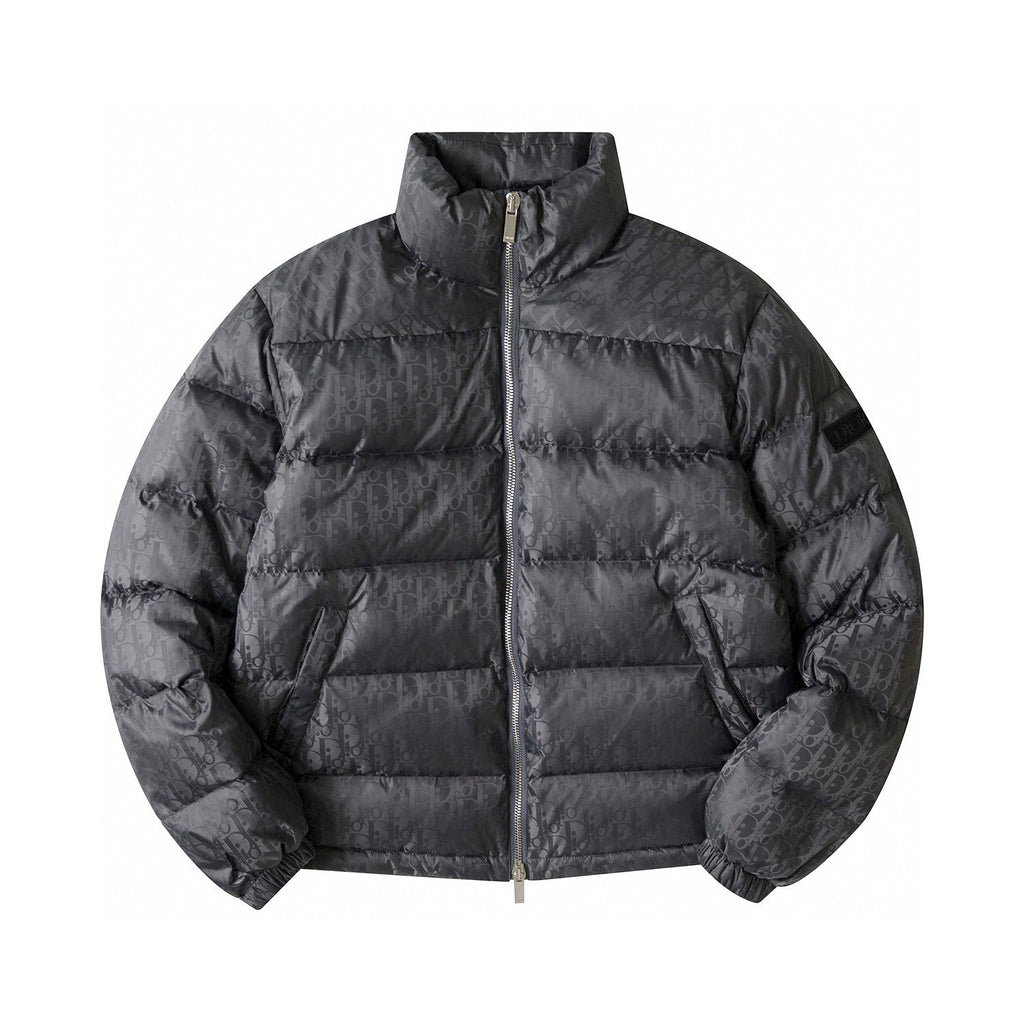 Dior Oblique Long Sleeve Zip Puffer Down Jacket #96496