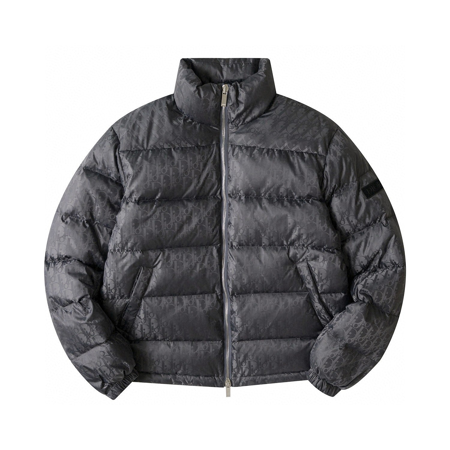 Dior Oblique Long Sleeve Zip Puffer Down Jacket #96496