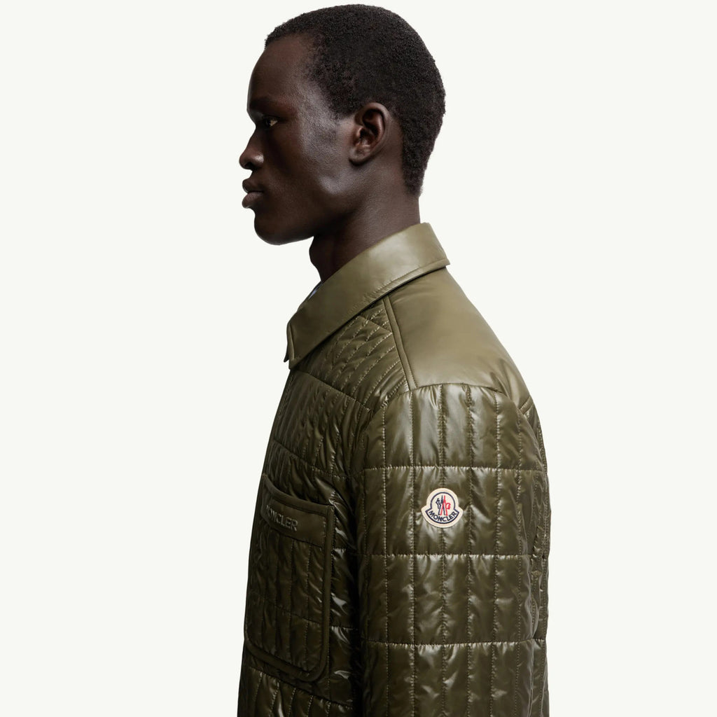 Moncler Men's Winter Fashion Casual Lapel Zipper Minimalist Vertical Quilted Lightweight Cotton Outerwear  Jacket #79317