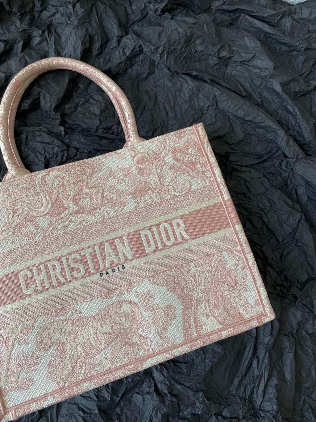 Dior Book Tote Women's Pattern Printed Embroidered Letter Printed Tweed Canvas Tote Bag Bags (please Contact Customer Service For Colour Selection Before Purchase) #76615