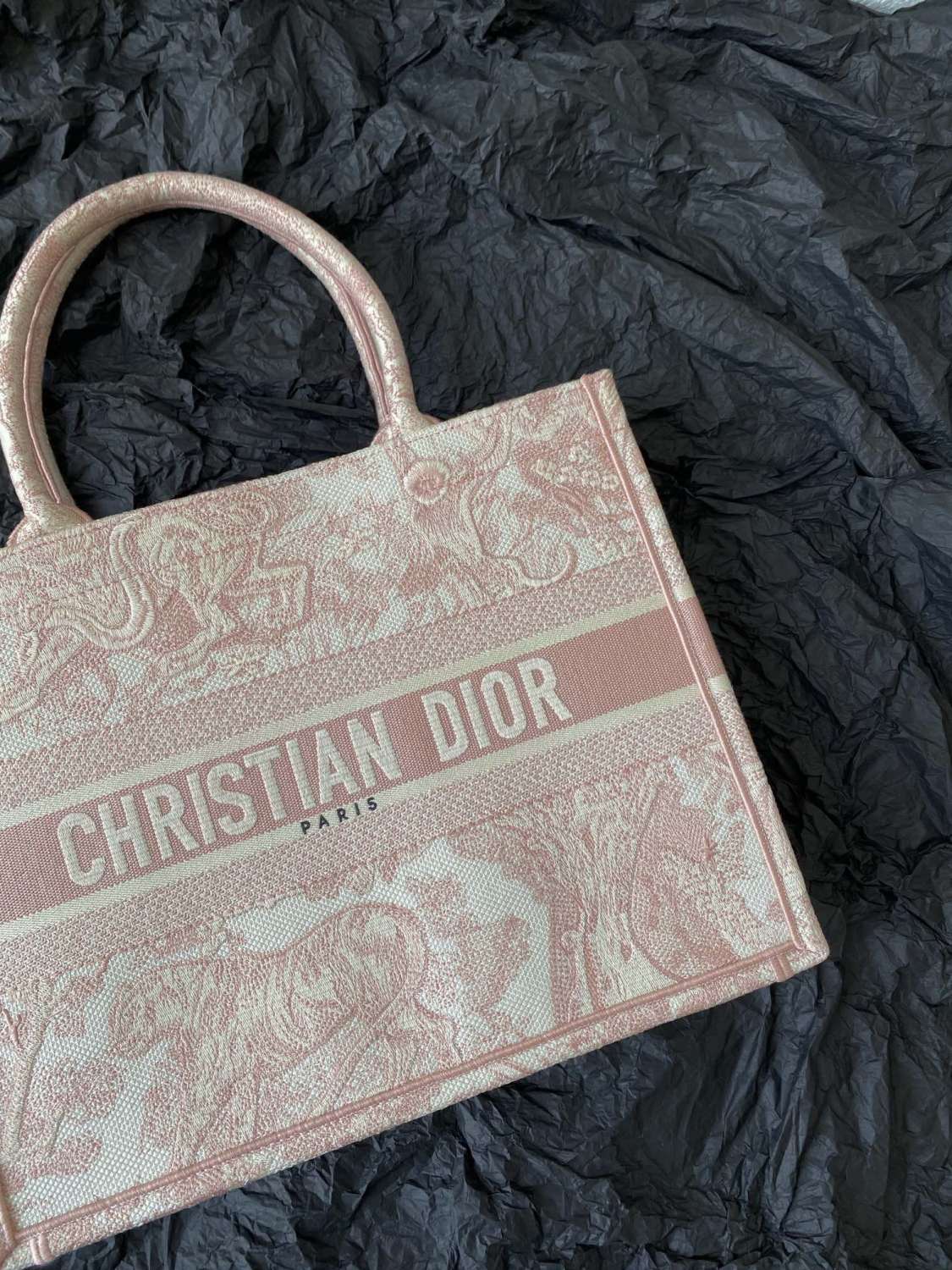 Dior Book Tote Women's Pattern Printed Embroidered Letter Printed Tweed Canvas Tote Bag Bags (please Contact Customer Service For Colour Selection Before Purchase) #76615