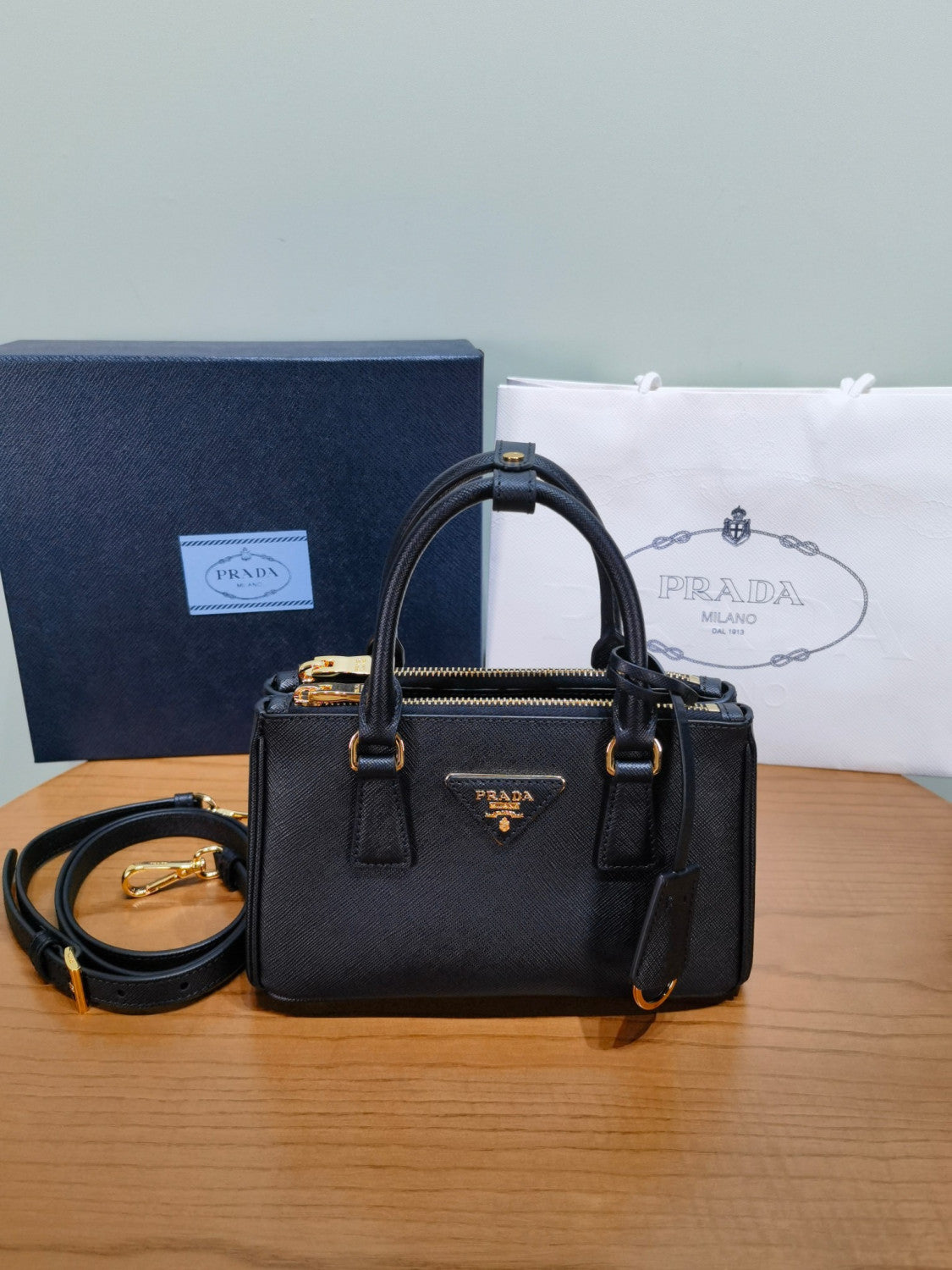 Prada Caramel Prada Galleria Mini Saffiano Leather Bag #333995