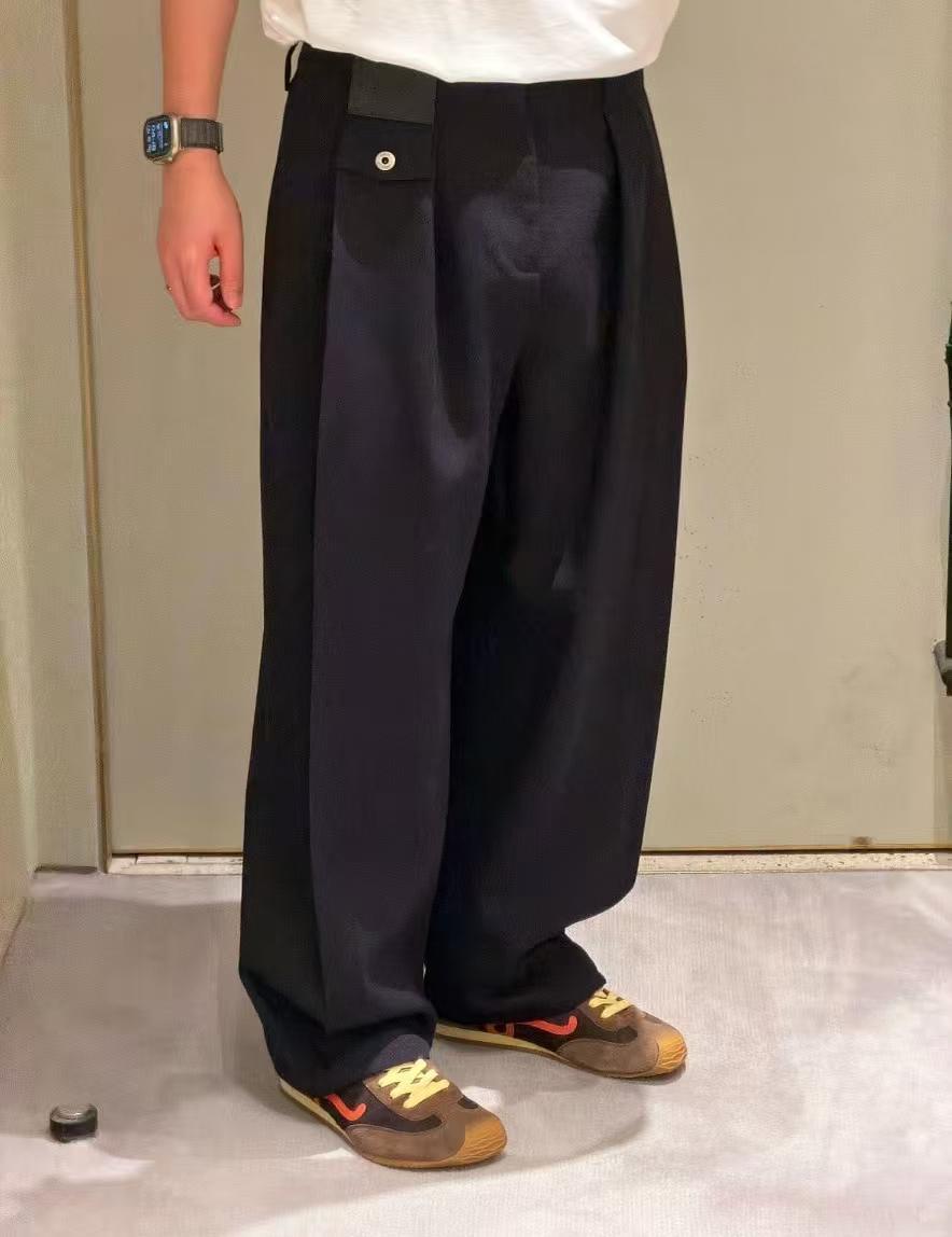 Loewe Trousers in Wool Blue #334437