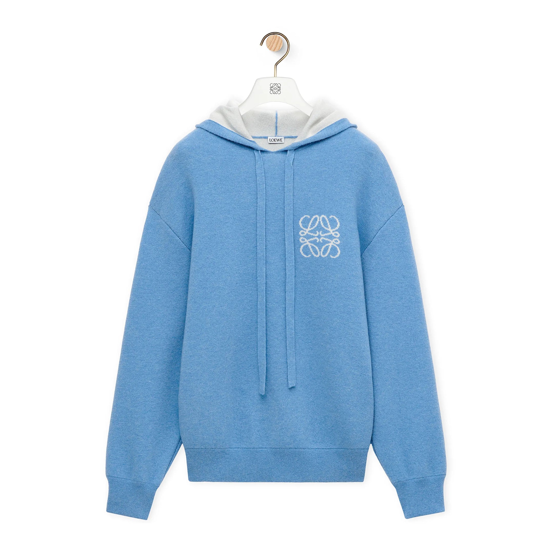 Loewe Men's And Women's Spring and Autumn Solid Color Cashmere Long Sleeve Hooded Sweatshirt Pullover #98148