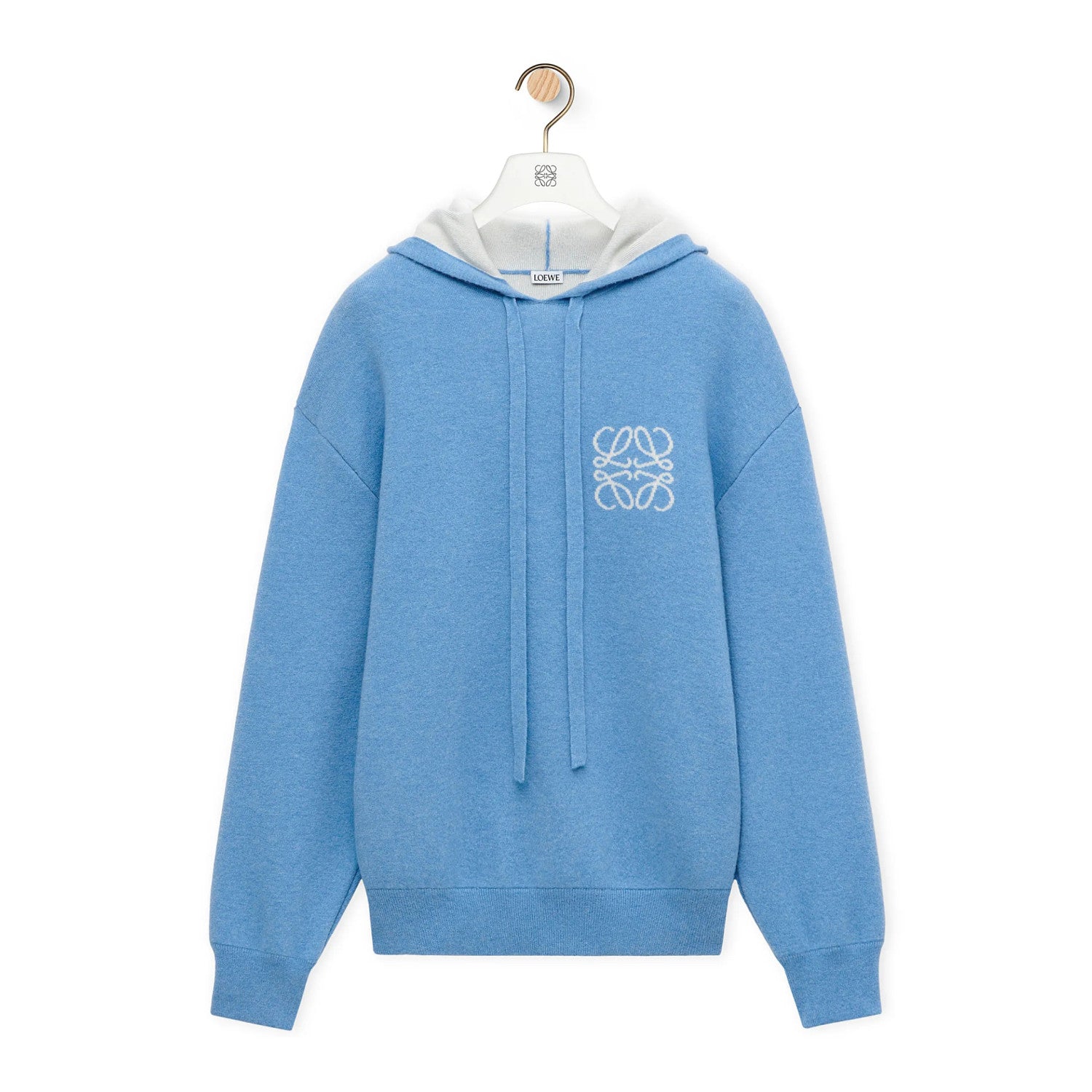 Loewe Men's And Women's Spring and Autumn Solid Color Cashmere Long Sleeve Hooded Sweatshirt Pullover #98148