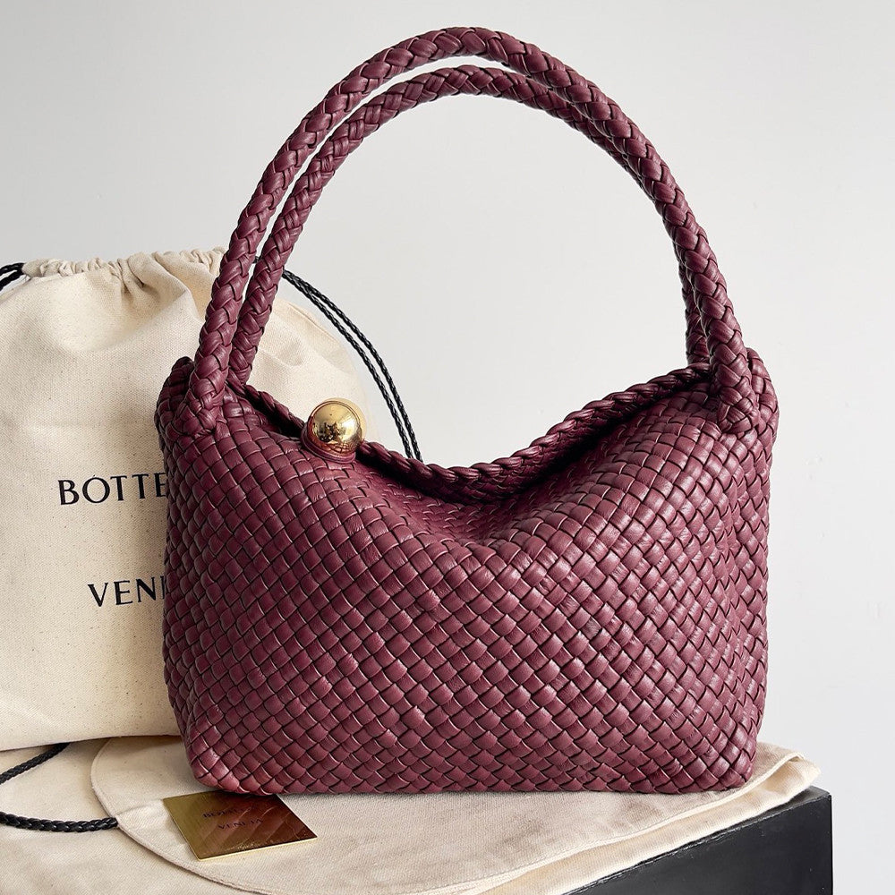 Bottega Veneta Tosca Shoulder Bag Intreccio-woven Leather Shoulder Bag Men's And Women's Sculptural Spherical Details A Classic Clutch Bags 716974V2EZ01019 #195277