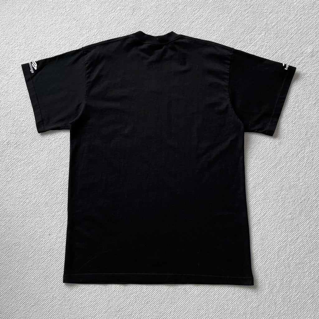 Balenciaga Men's And Women's Summer Solid Color Embroidered Logo Pattern Round Neck Cotton Short Sleeve T-shirt #74262