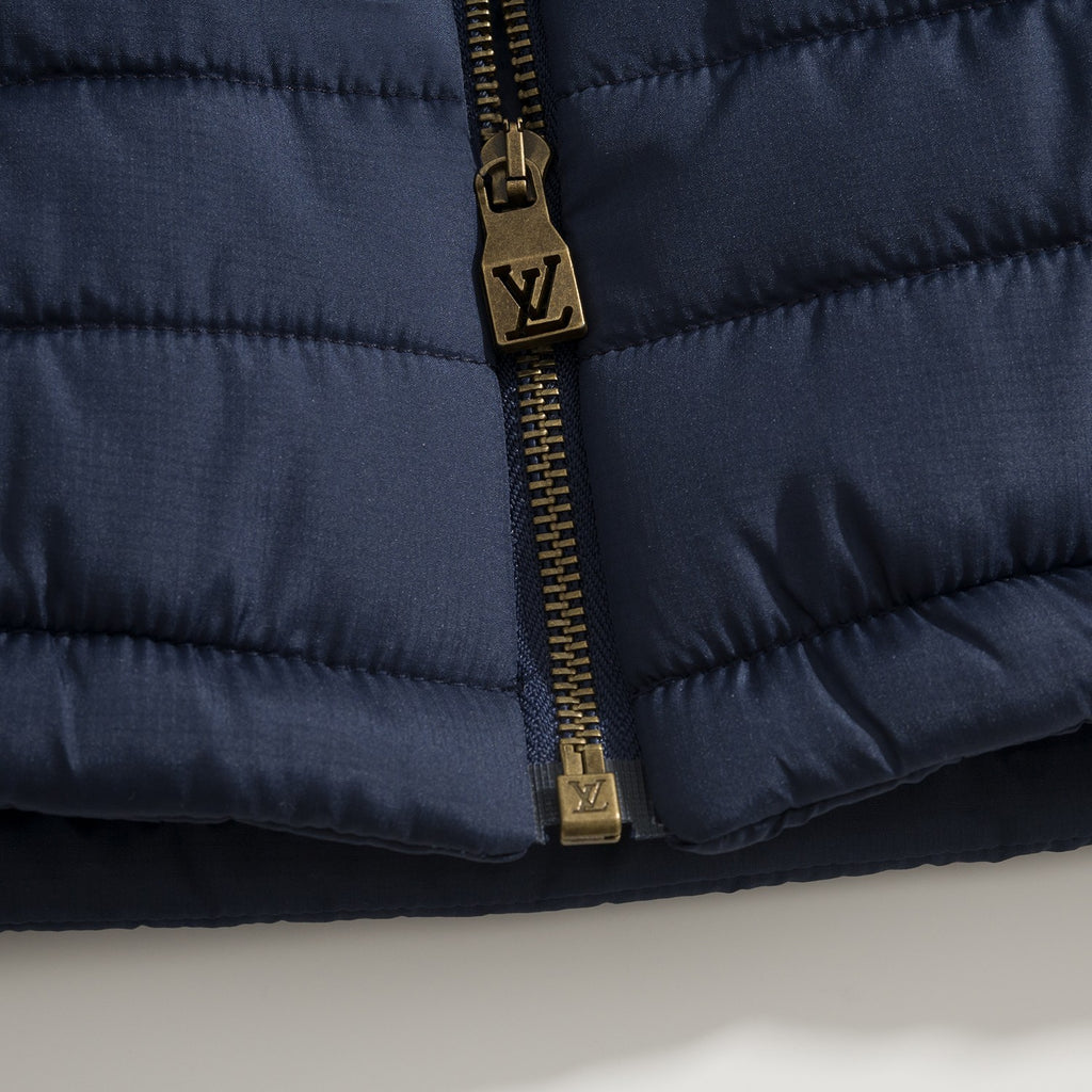 Louis Vuitton Men's and Women's Autumn/Winter Fashion Casual Solid Color Zipper Letter Embroidery Jacket #78377